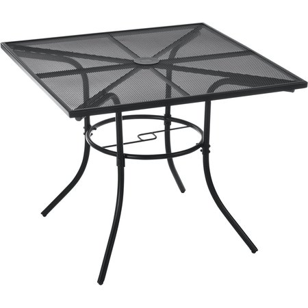 GLOBAL INDUSTRIAL 36 Square Steel Mesh Outdoor Cafe Table, 29H 262079